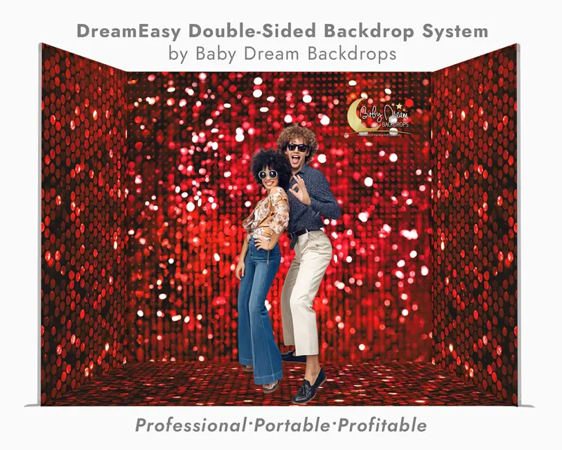Photo Booth Bundle - Dreameasy Dreamflats, Silicone Edge Backdrops With Floor 1