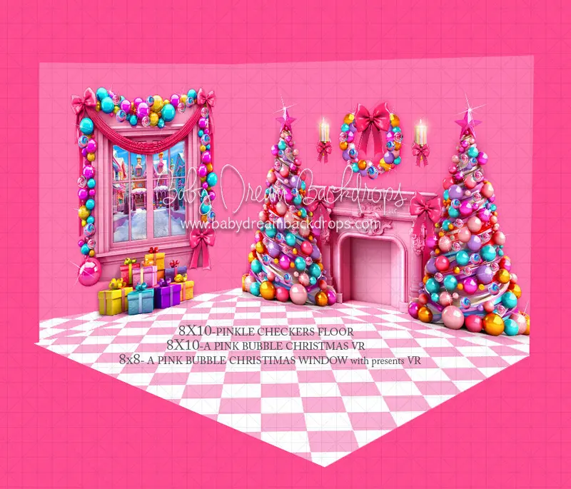 Pink Bubble Christmas Room 1