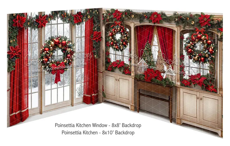 Poinsettia Kitchen Window + Poinsettia Kitchen 1