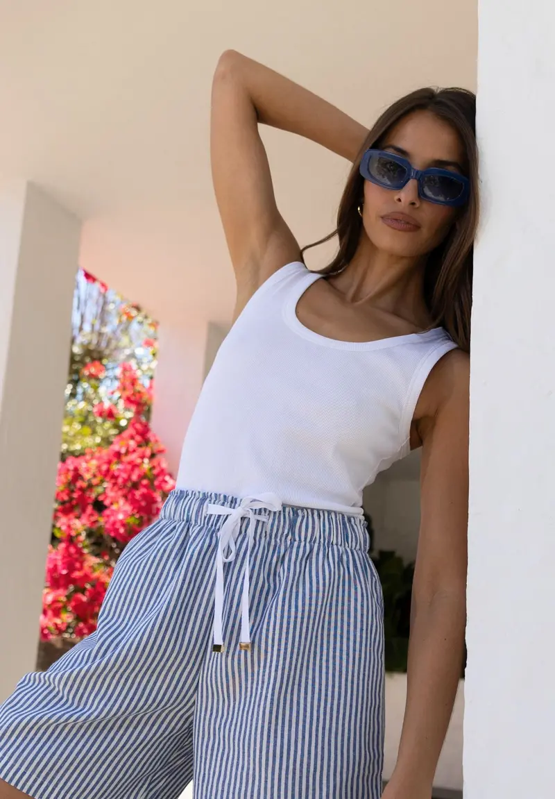 Ribella Tank White Cotton Top 1