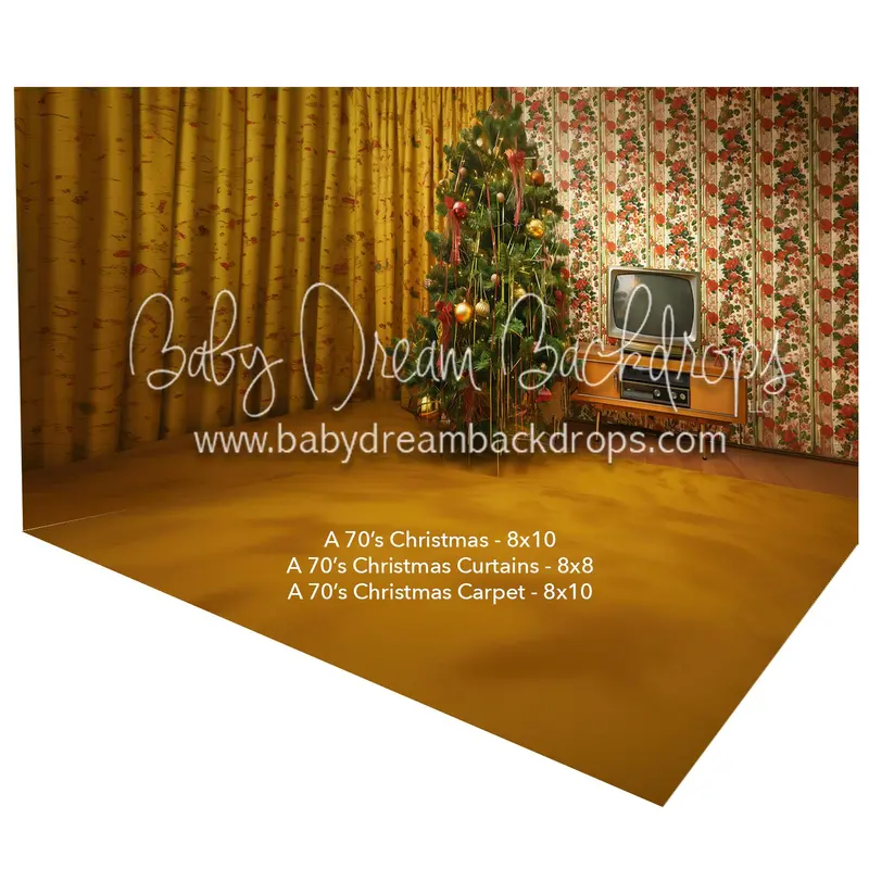 Room A 70'S Christmas + A 70'S Christmas Curtains + A 70'S Christmas Carpet 1