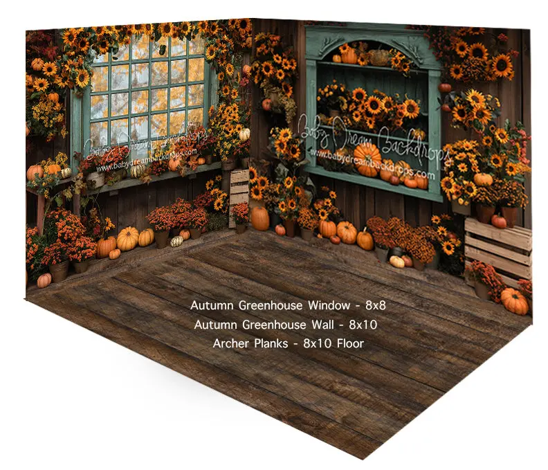 Room Autumn Greenhouse Window + Wall + Archer Planks 1