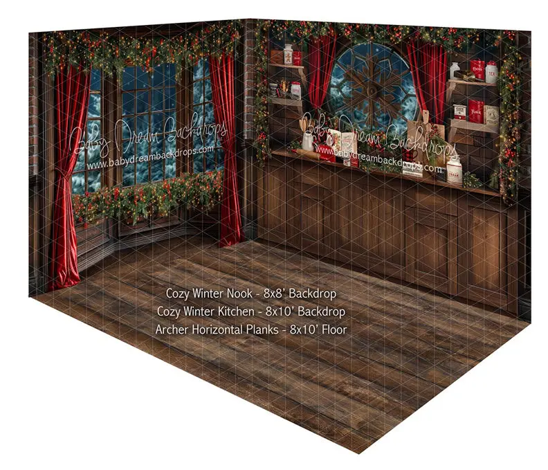 Room Cozy Winter Nook + Cozy Winter Kitchen + Archer Horizontal Planks 1