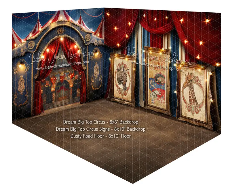 Room Dream Big Top Circus + Dream Big Top Circus Signs + Dusty Road Floor 1