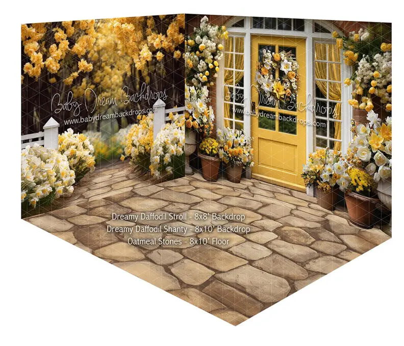 Room Dreamy Daffodil Stroll + Dreamy Daffodil Shanty + Oatmeal Stones 1