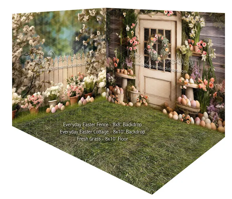 Room Everyday Easter Fence + Everyday Easter Cottage + Fresh Grass 1