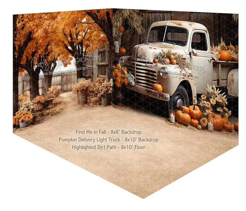Room Find Me In Fall + Pumpkin Delivery Light Truck + Highlighted Dirt Path Floor 1