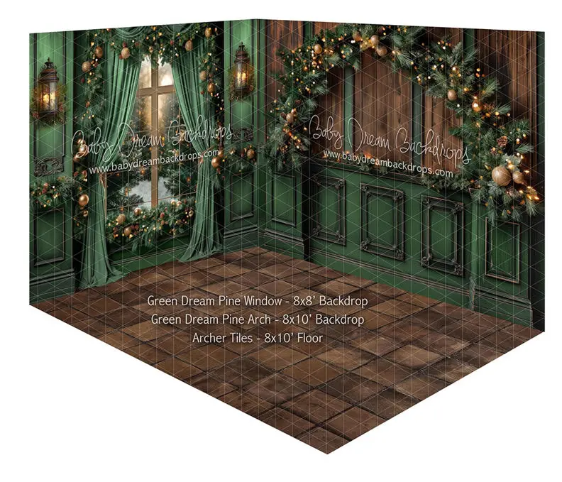 Room Green Dream Pine Window + Green Dream Pine Arch + Archer Tiles 1