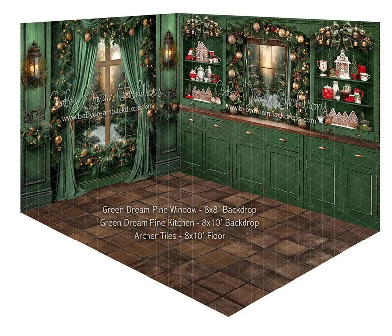 Room Green Dream Pine Window + Green Dream Pine Kitchen + Archer Tiles 1
