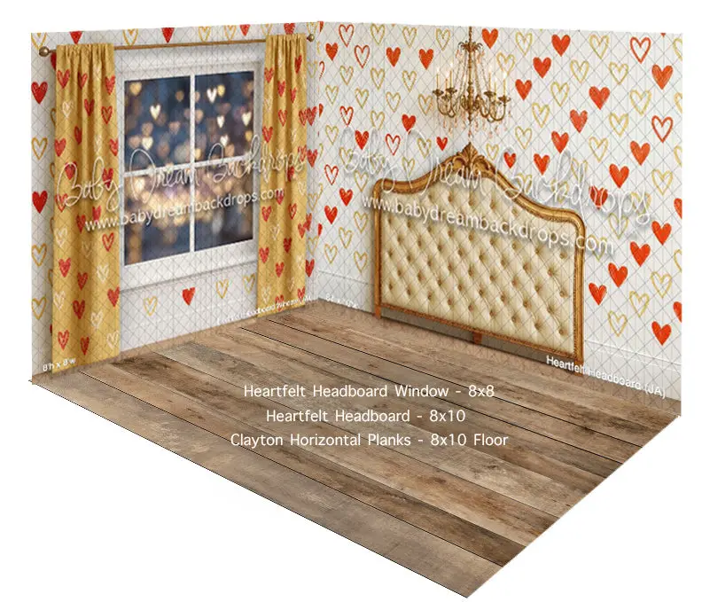 Room Heartfelt Headboard + Window + Clayton Horizontal Planks 1