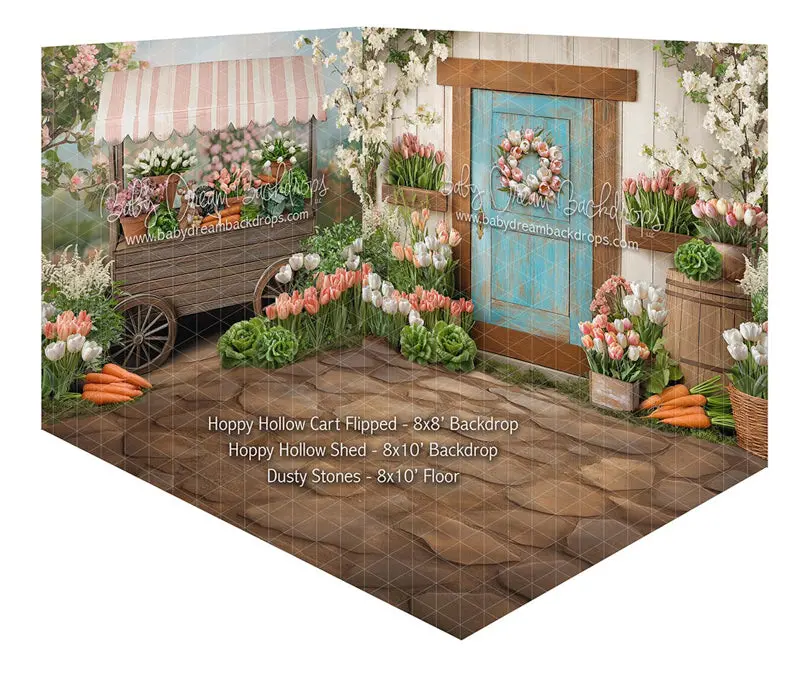Room Hoppy Hollow Cart Flipped + Hoppy Hollow Shed + Dusty Stones 1