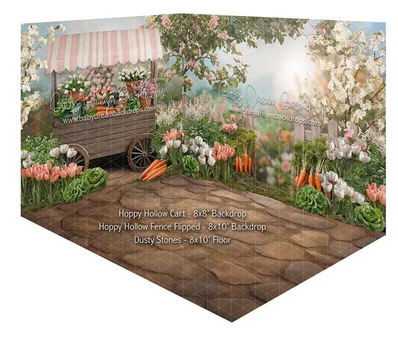 Room Hoppy Hollow Cart + Hoppy Hollow Fence Flipped + Dusty Stones 1