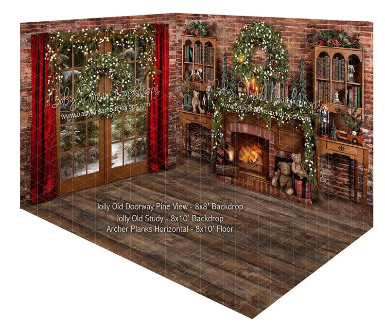 Room Jolly Old Doorway Pine View + Jolly Old Study + Archer Planks Horizontal  (Ja) 1