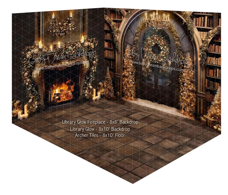 Room Library Glow Fireplace + Library Glow + Archer Tiles 1