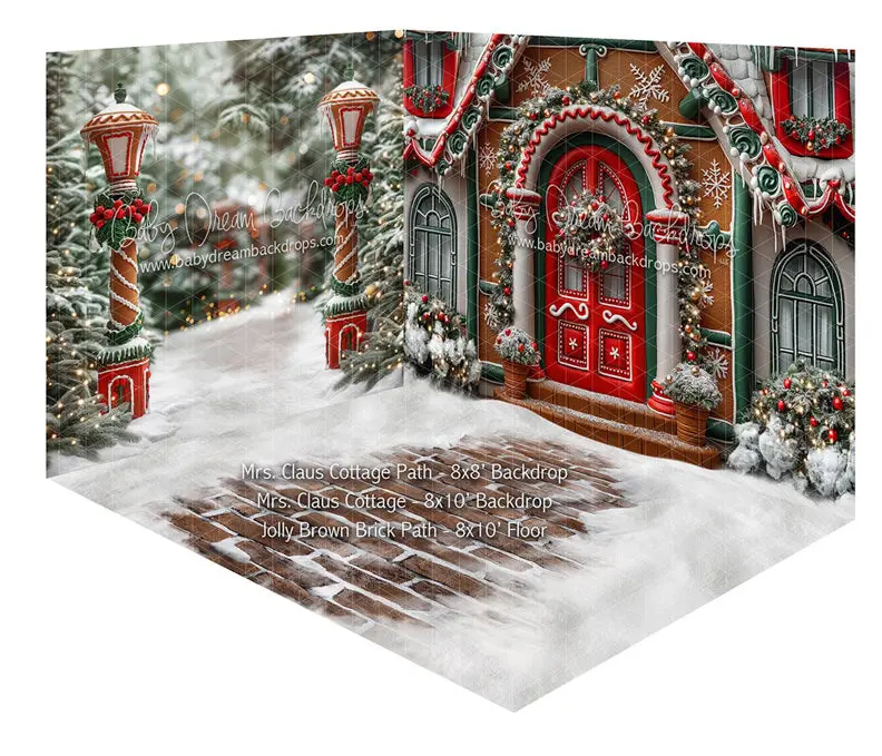 Room Mrs. Claus Cottage Path + Mrs. Claus Cottage + Jolly Brown Brick Path 1