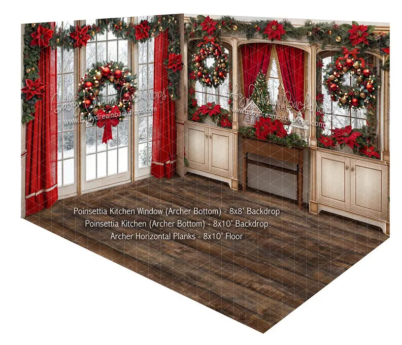 Room Poinsettia Kitchen Window (Archer Bottom) + Poinsettia Kitchen (Archer Bottom) + Archer Horizontal Planks 1