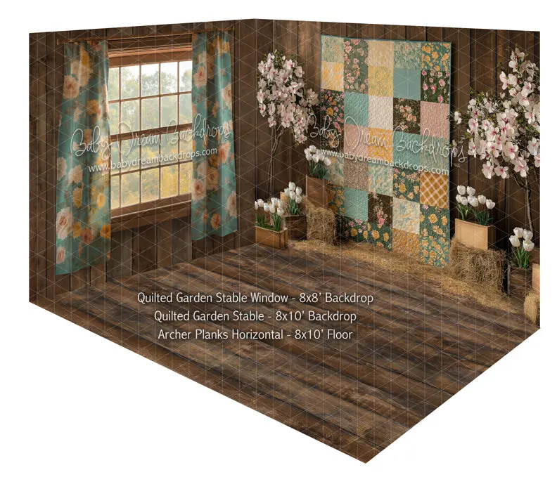 Room Quilted Garden Stable Window + Quilted Garden Stable + Archer Planks Horizontal 1