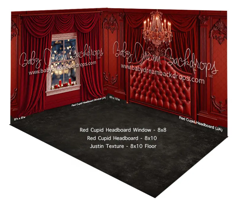 Room Red Cupid Headboard + Window + Justin Texture 1