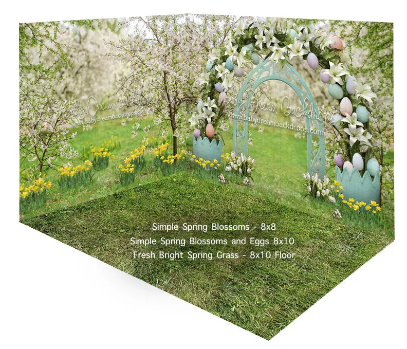 Room Simple Spring Blossoms + Blossoms And Eggs + Fresh Bright Spring Grass 1