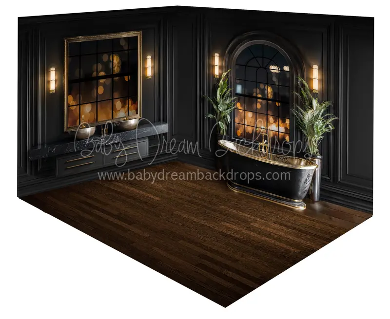 Room Spa Noir Vanity + Spa Noir Bath + Mahogany Floor 1