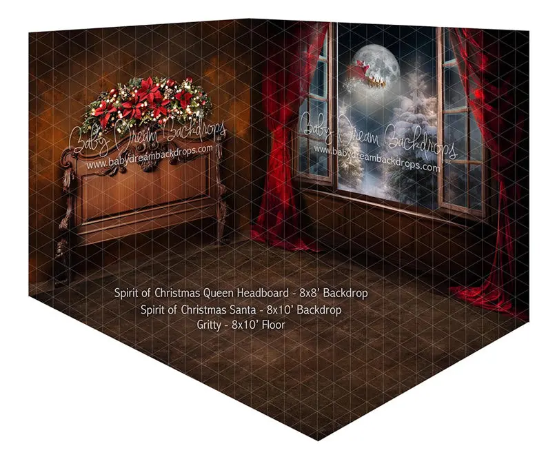 Room Spirit Of Christmas Queen Headboard + Spirit Of Christmas Santa + Gritty 1