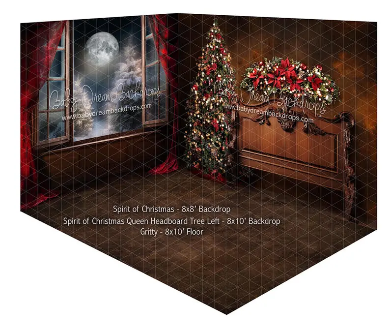 Room Spirit Of Christmas + Spirit Of Christmas  Queen Headboard Tree Left + Gritty 1