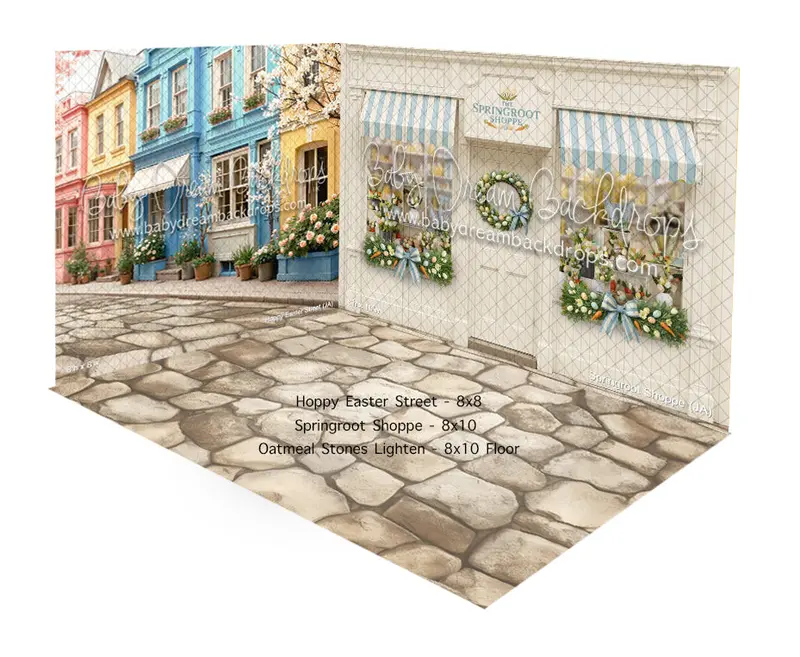 Room Springroot Shoppe + Hoppy Easter Street + Oatmeal Stones Lighten Floor 1