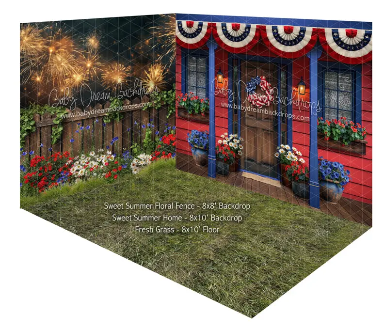 Room Sweet Summer Floral Fence + Sweet Summer Home + Fresh Grass 1