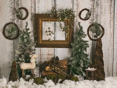 Rustic Christmas With Frame 1