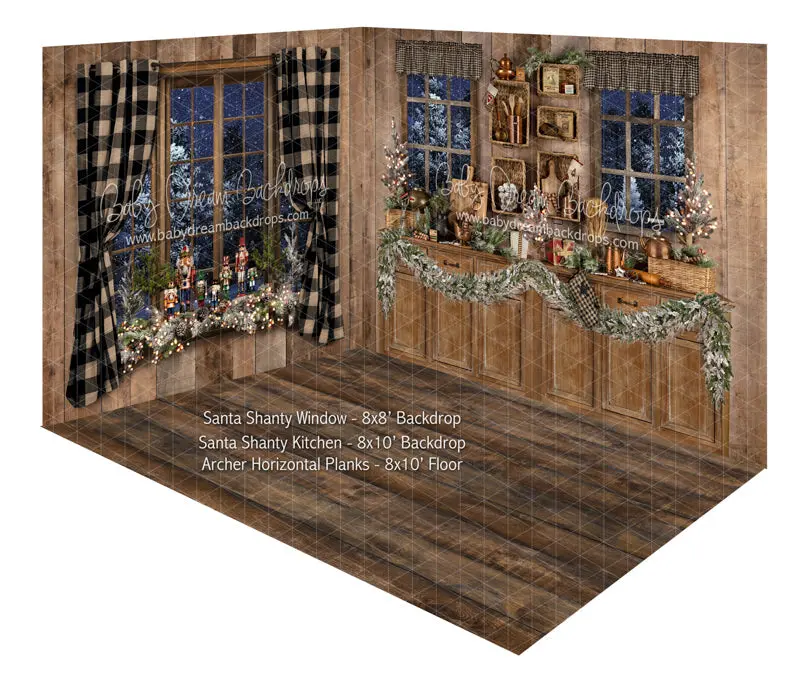 Santa Shanty Window And Santa Shanty Kitchen Fabric Room 1