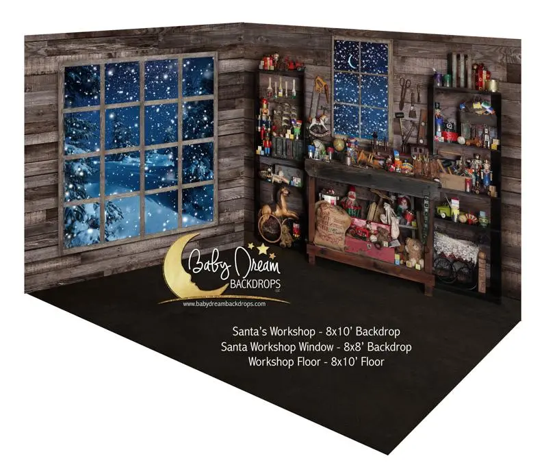 Santa Workshop And Santa Workshop Window Fabric Room 1