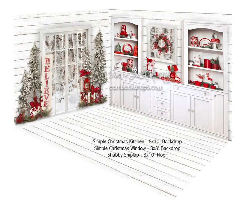 Simple Christmas Kitchen And Simple Christmas Window Fabric Room 1