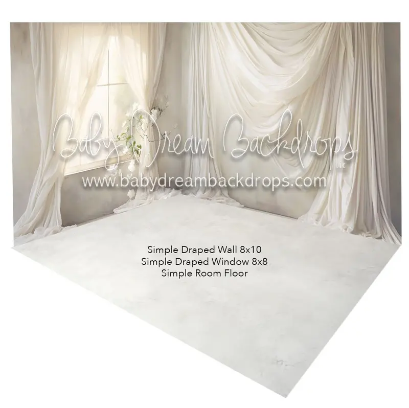 Simple Draped Wall + Simple Draped Window + Simple Room Floor 1