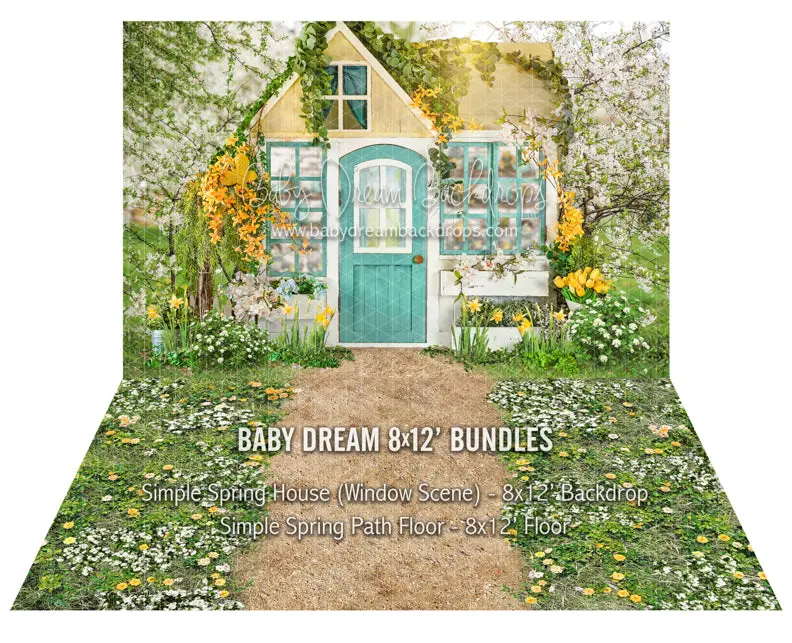 Simple Spring House (Window Scene) And Path Floor Bundle 1