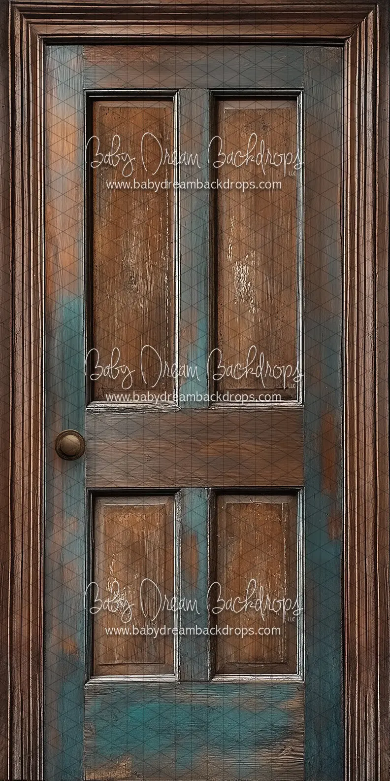 Skinny Door Aged Blue (Left Knob) (Cc) 1