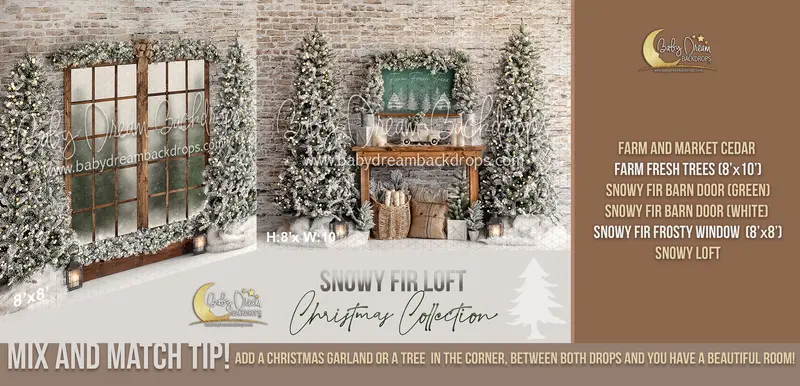 Snowy Fir Loft Farm Fresh Trees And Frosty Window Bundle 1