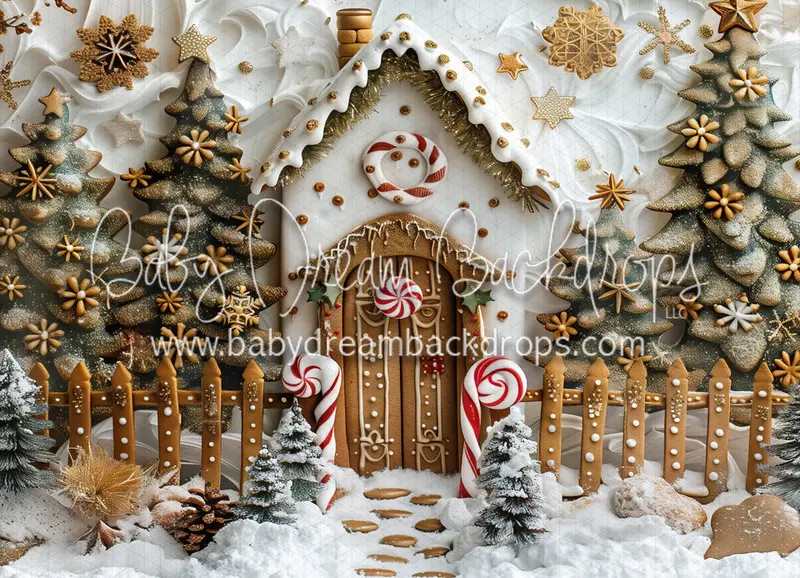Snowy Gingerbread House (Md) 1