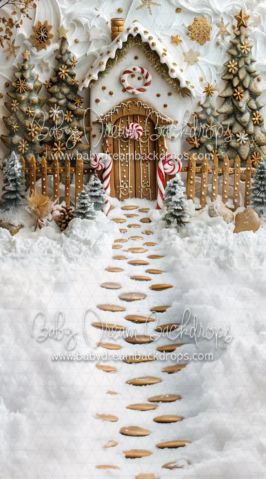 Snowy Gingerbread House Sweep (Md) 1