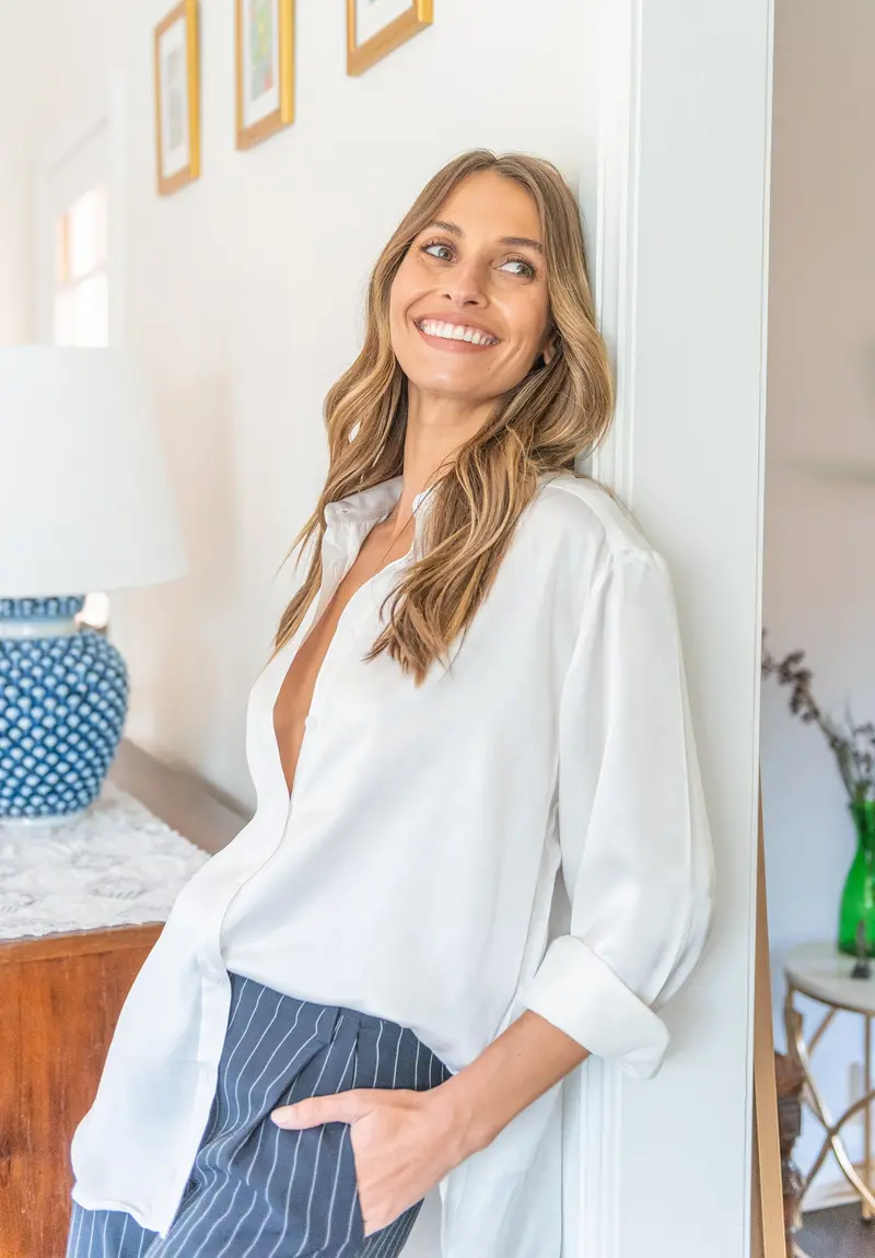 Soie White Oversized 100% Silk Shirt 1