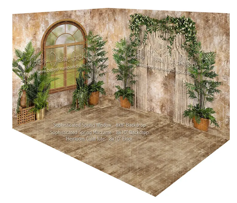 Sophisticated Spring Window And Macrame Room 1