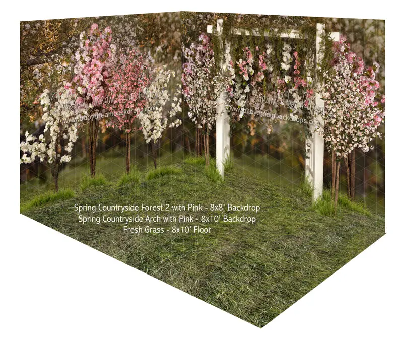 Spring Countryside Forest 2 With Pink And Arch Room 1