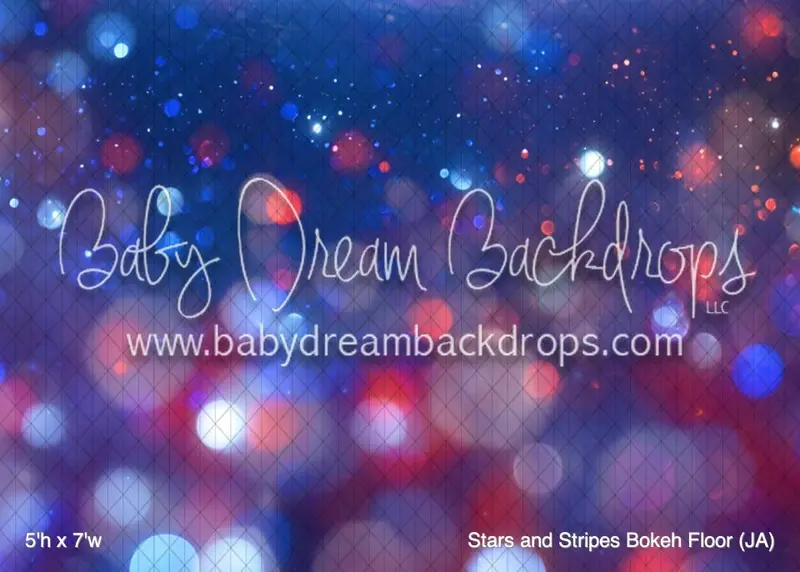 Stars And Stripes Bokeh Fabric Floor (Ja) 1