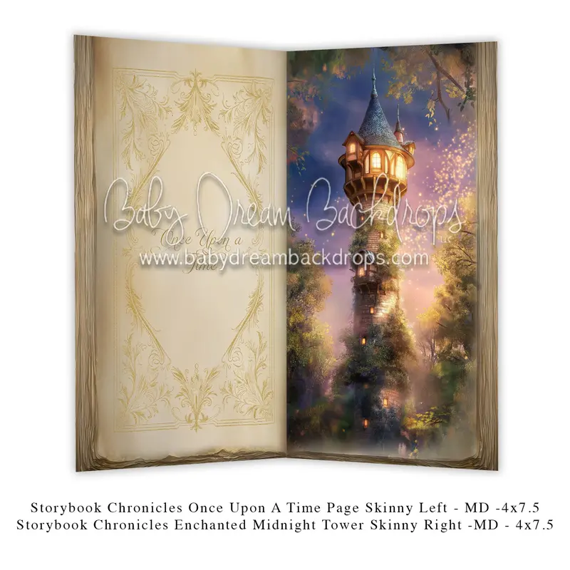 Storybook Chronicles Once Upon A Time Page Skinny Left - Md + Storybook Chronicles Enchanted Midnight Tower Skinny Right -Md 1