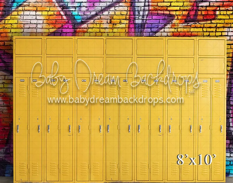 Street Graffiti Yellow Lockers (Vr) 1