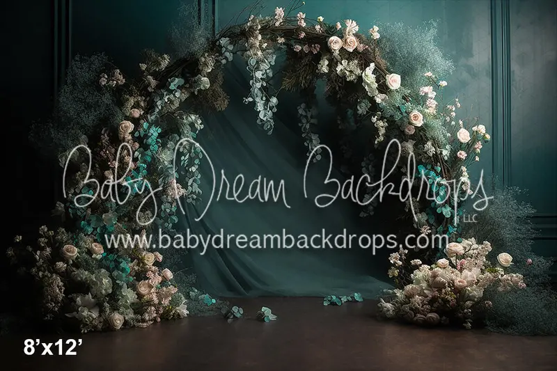 Studio Turquoise Floral Arch  (Az) 1