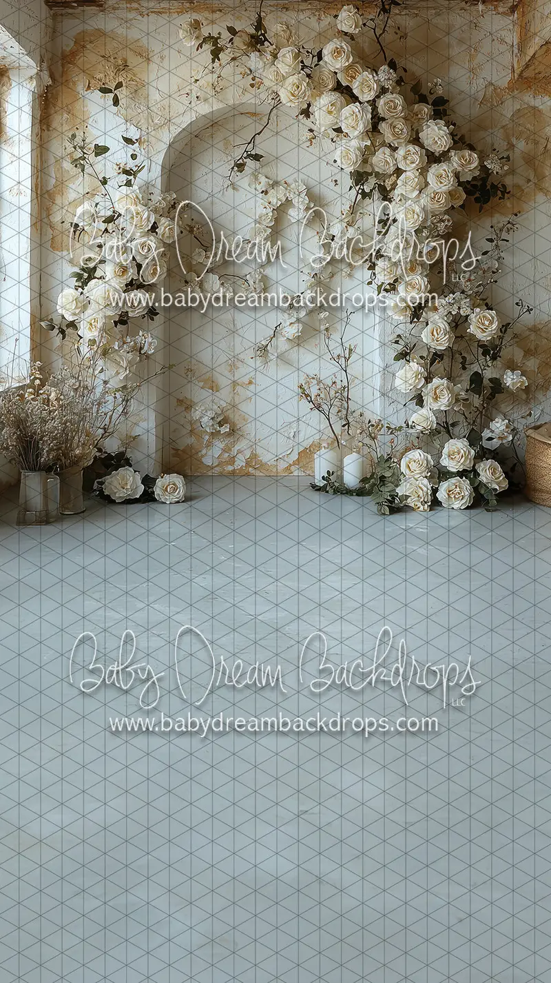 Sweep Textured Vintage Wall With Flowers Flipped (Arch Style 2) (Bd) 1