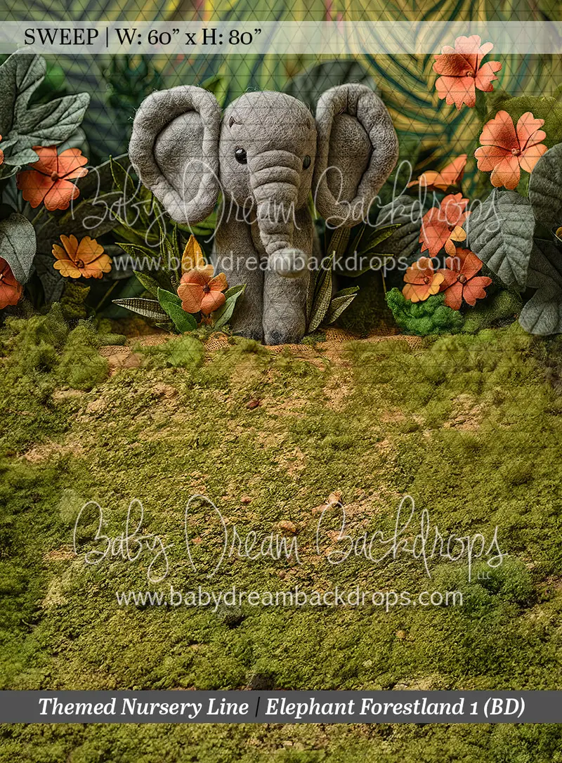 Sweep Themed Nursery Line Elephant Forestland 1 (Bd) 1