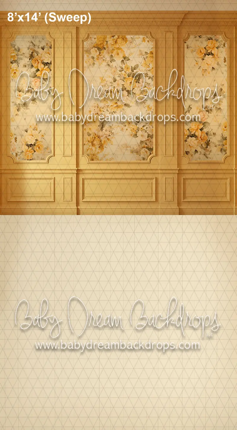 Sweeps Yellow Floral Wainscoting (Az) 1