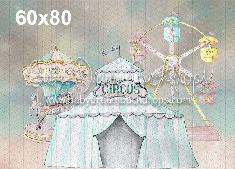 Teal Pastel Circus 1