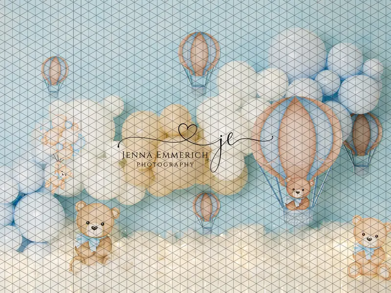 Teddies In Balloons (Je) 1